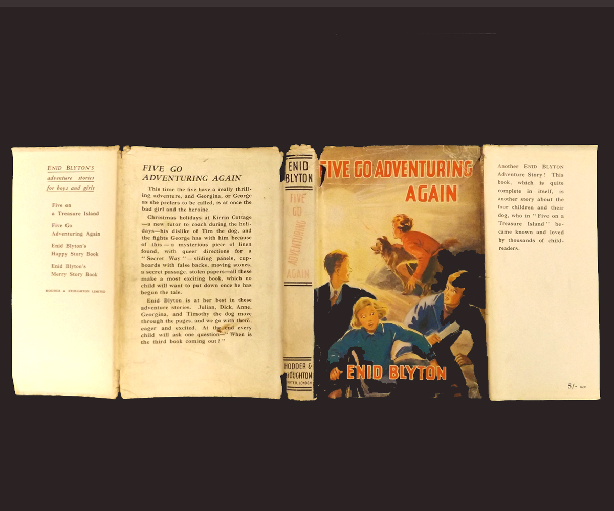 ENID BLYTON: FIVE GO ADVENTURING AGAIN, illustrated Eileen A Soper, 1943, 1st edition, coloured - Image 2 of 6