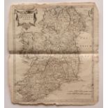 ROBERT MORDEN: THE KINGDOM OF IRELAND, engraved map, circa 1695, sold by Abel Swale, Awnsham and