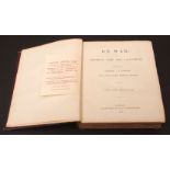 GENERAL CARL VON CLAUSEWITZ: ON WAR, translated Col James John Graham, London, N Trubner & Co, 1873,