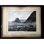 Circa late 19th century photograph album containing approximately 70 albumen print photographs and