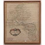 ROBERT MORDEN: OXFORDSHIRE, engraved hand coloured map, circa 1695 or later, sold by Abel Swale,