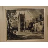 * Leonard Russell Squirrell, RWS, RE (1893-1979, British), black and white print, "West Walton",