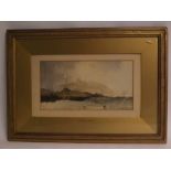 Attributed to Clarkson Stanfield, bears signature, watercolour, Coastal scene with figures and