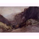 *George Robert Rushton, RI, RBA (1868-1948), watercolour, signed lower right, Valley landscape, 12 x