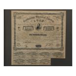 Confederate States Of America 1000 dollar loan bond, 7 percent loan, dated February 20th 1863,