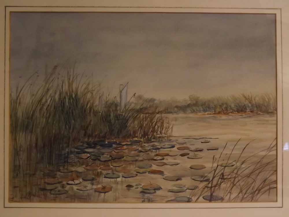 Steven John Batchelder, signed watercolour, Broadland view, 15 x 21ins