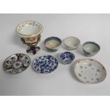 Collection of 18th and 19th century Chinese tea bowls and saucers, together with a 19th century
