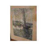 Follower of Anton Mauve, bears signature, watercolour, Cattle in a landscape, 11 1/2 x 8 1/2 ins