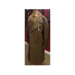 Mid-20th century British Army issue greatcoat, with printed and stitched label "Great Coat,