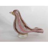 Venetian glass paperweight modelled as a bird, 9cms tall