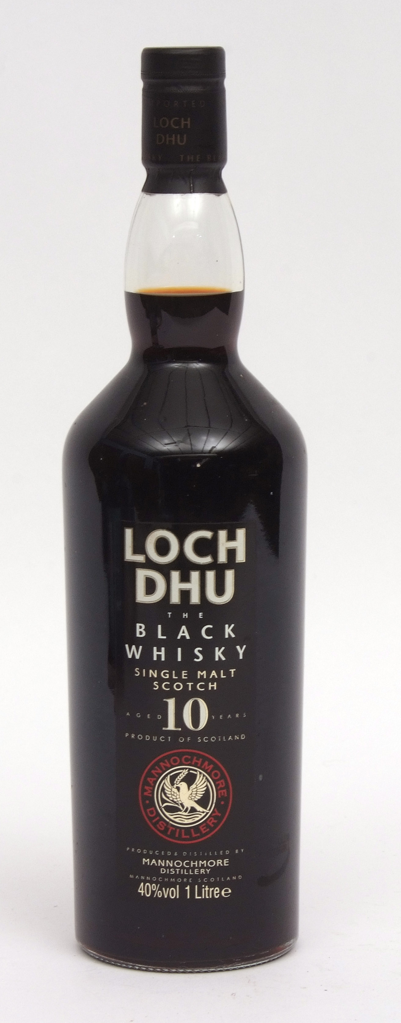 Loch Dhu "The Black Whisky" single malt Scotch Whisky, aged 10 years, (Mannochmore Distillery), 1
