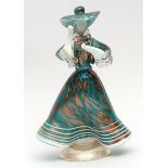 Barobier & Toso, Murano, glass dancing lady, circa 1950-60, 19cms tall
