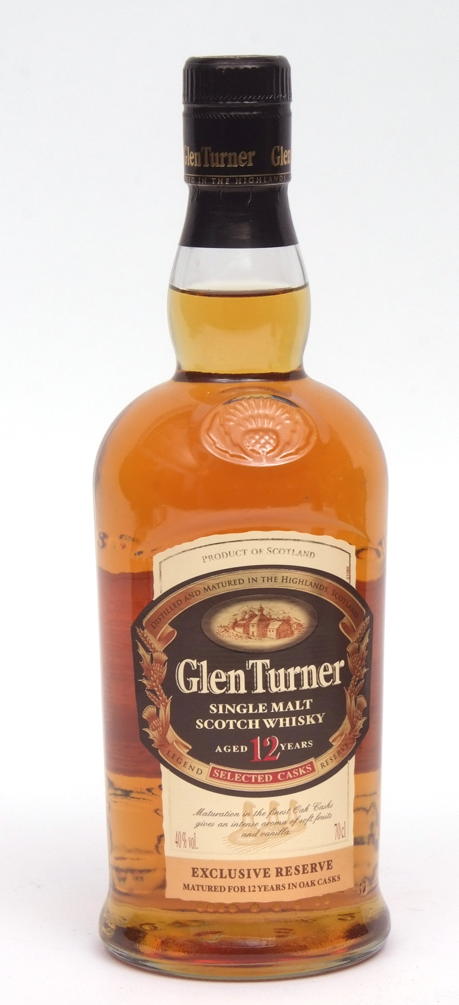 Glen Turner single malt Scotch, aged 12 years, "Exclusive Reserve"