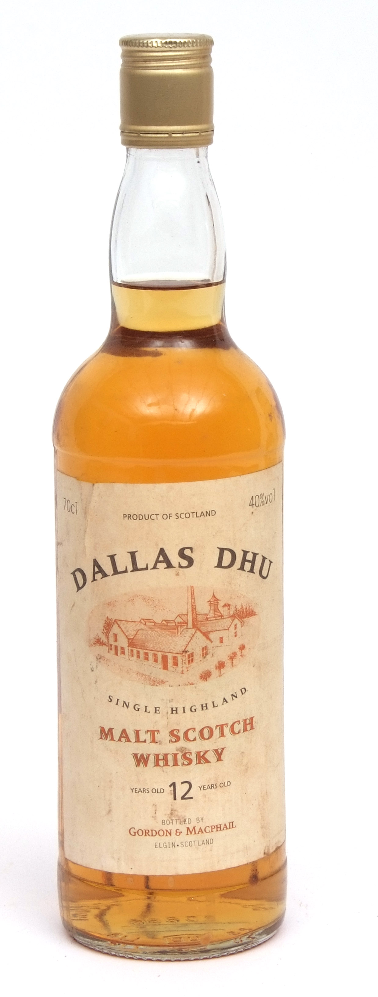 Dallas Dhu single Highland Malt Scotch Whisky, 12 year old, Gordon & McPhail, 70cl, 40% vol