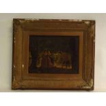 J D Wingfield, signed and dated 1860 verso, oil on board, "The Terrace", 24cms x 31cms