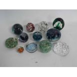 Twelve assorted modern paperweights