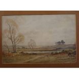 Edwin Harris, signed watercolour, Landscape scene, 23 x 35cms