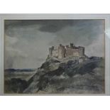 *Arthur Edward Davies, RBA, RCA (1893-1988) "Harlech Castle" pen, ink and watercolour, signed