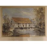 Graham Howlett, signed watercolour, "Keswick Mill, Norfolk", 36 x 53cms