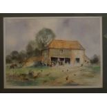 Brian E Day, signed pair of watercolours, Norfolk landscapes, 25 x 35cms (2)