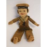 Vintage puppet in a sailor's uniform "Lorna Doone", 22cms high