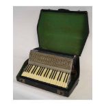 Vintage Hohner Tango III accordion in case, 51cms wide