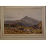C H Harrison, signed watercolour, Mountainous landscape scene, dated 1860, 25cms x 17cms
