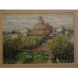 Mixed Lot: comprising an Italian watercolour, signed Mari to bottom left, together with a further