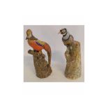 Two Capo di Monte models of birds, 30cms high
