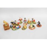Tray containing assorted Royal Doulton Rupert the Bear figures to include The Imp of Spring No 1281,