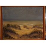 H Edward Collins, oil on canvas, Sand dunes of the North Norfolk coast, 50cms x 41cms