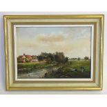 John Mace, monogrammed oil on board, Norfolk scene, 15 x 20cms, together with one further work by