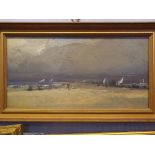 Geoffrey Chatten, oil on panel, Coastal view, 22 x 42cms