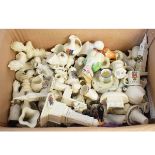 Large box containing mixed crested china wares to include Arcadian, Willow Art, etc (qty)