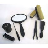 Ebonised part dressing table/vanity set