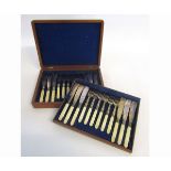 Mahogany cased set of fish eaters