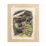 Martin Sexton, signed watercolour, The Old Cart Shed, 44 x 31cms