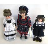 Collection of 8 various modern "Alberon" dolls in original boxes