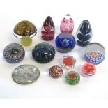 Collection of various late 20th century paperweights, includes Caithness etc (13)
