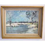 William Henry Ford, signed oil on board, "River Wensum at Ringland", 28 x 38cms