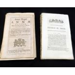 TWO PACKETS containing 128 Parliamentary Fishery Acts from 1714-1875, each original printed wraps (