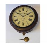 Early 20th century oak cased dial timepiece, Fisher & Co - Ely, the quartered and moulded surround