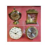 Mixed Lot: comprising four various Swiza 8-day bedside alarm clocks, various dates, (4)