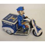 Tin plate "Police Patrol" toy, height 19cm