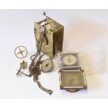 Mixed Lot: part 30-hour clock movement together with two various timepieces, various dates and