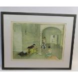 SIR WILLIAM RUSSELL FLINT, signed in pencil to margin, coloured Artists Proof "Los Cientos" 38 x