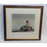 SIR WILLIAM RUSSELL FLINT, signed in pencil to margin, coloured Artists Proof "Carmelita" 26 x 30cm