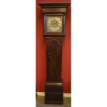 18th century oak cased 30-hour longcase clock, Jno Inkpen - Horsham, the hood with moulded