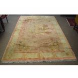 Late 20th century Chinese or Indian wool carpet (af), 189cm wide