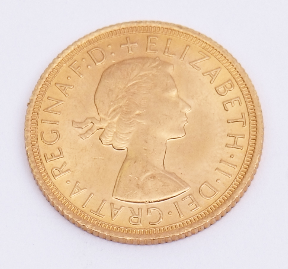 Elizabeth II gold sovereign dated 1968